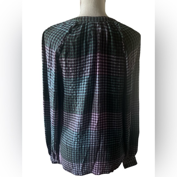 Pilcro Purple and green Checkered Button-Down Shirt. Sz.XS - Picture 5 of 8